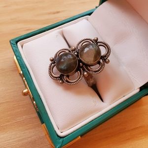 LABRADORITE TWIN RING